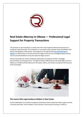 Real Estate Attorney in Ottawa