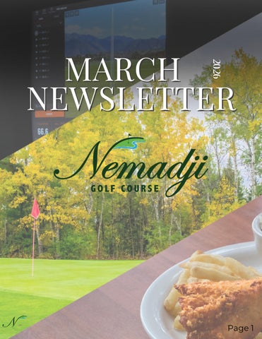 Nemadji Golf Course March 2026 Newsletter