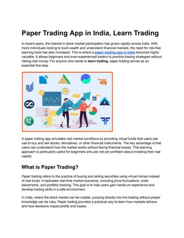 A Complete Guidence_ Paper Trading App in India, Learn Trading