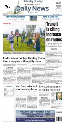 Peninsula Daily News, Jefferson County, March 21, 2026
