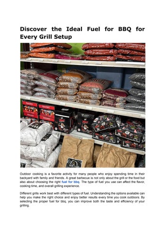 Discover the Ideal Fuel for BBQ for Every Grill Setup