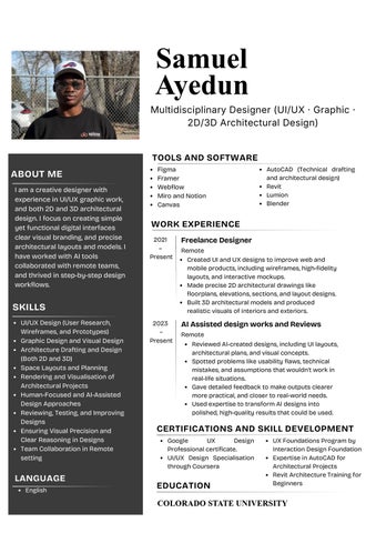 Samuel Ayedun Portfolio