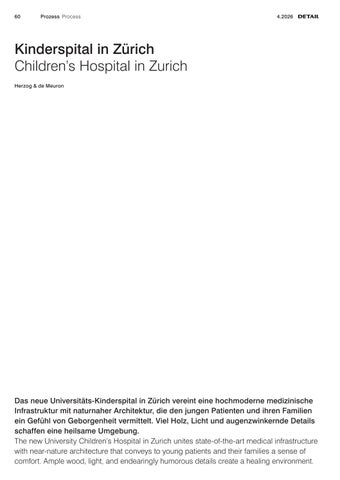 DETAIL 4.2026 - Gesundheitsbauten / Healthcare Buildings 第 6 页