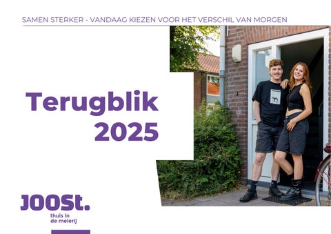 Jaaroverzicht populaire Woonstichting JOOST