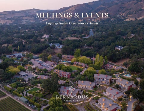 Bernardus - Meetings & Events Brochure