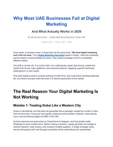 Why Most UAE Businesses Fail at Digital Marketing