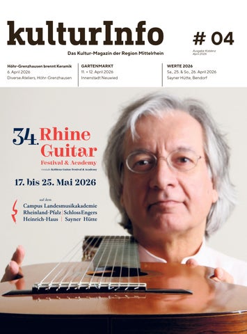 KulturInfo April 2026 Ausgabe Koblenz/Neuwied