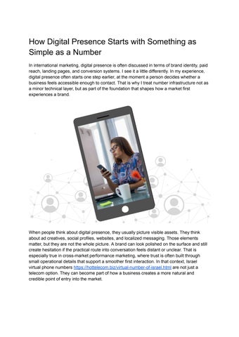 How Digital Presence Starts with Something as Simple as a Number