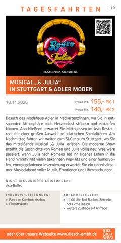 Tagesfahrten 2026 | Diesch Reisen 第 19 页