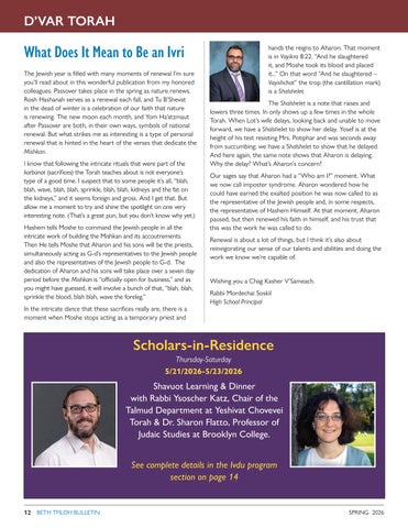 Beth Tfiloh Dahan Community School & Congregation 灯饰目录 · Bulletin 春季 26 - pages 第 12 页
