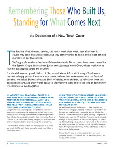Beth Tfiloh Dahan Community School & Congregation 灯饰目录 · Bulletin 春季 26 - pages 第 4 页