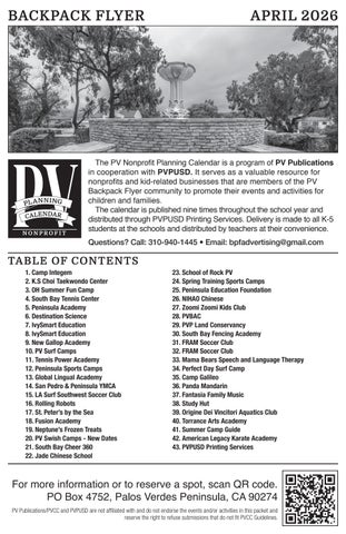 Backpack Flyer | April | 2026