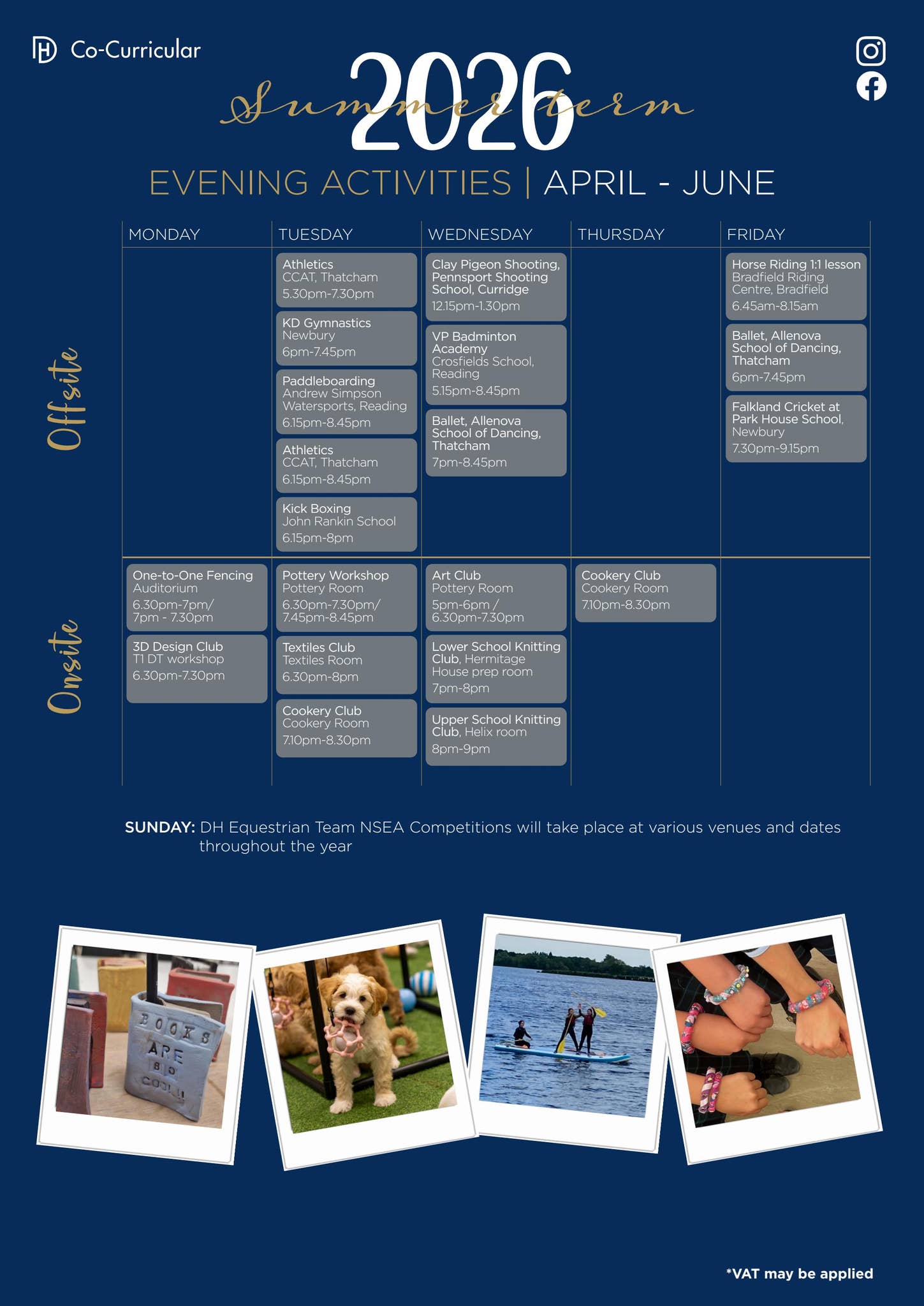 Co-Curricular Evening Activities Summer Term 2026 by Downe House School ...