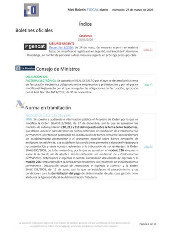 Mini Boletín FISCAL 25/03/2026 - www.gabinetedelaorden.com
