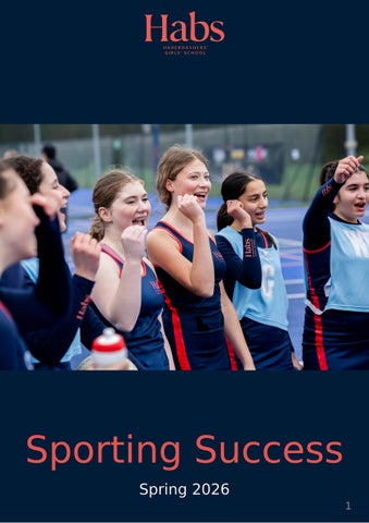 Habs Girls Sporting Success Newsletter Spring 2026