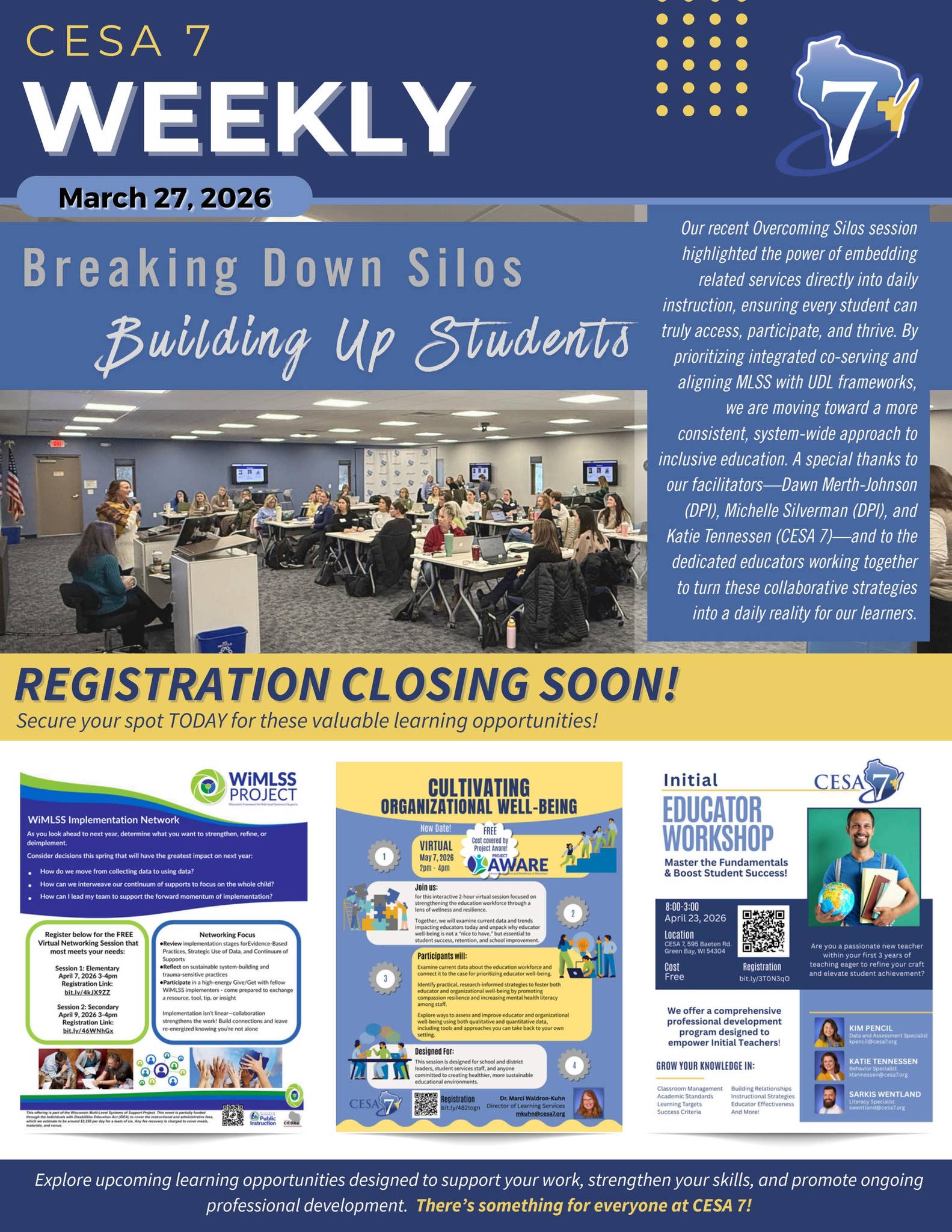 CESA 7 Weekly | Mar. 27, 2026 by CESA7 - Issuu