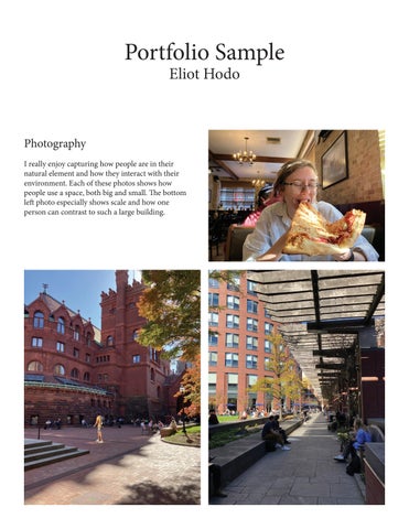 Eliot Hodo Portfolio Sample by Eliot Hodo - Issuu