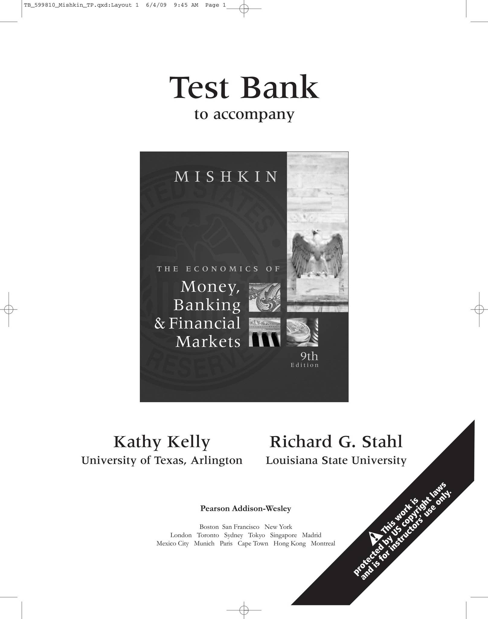 Test Bank For Economics of Money, Banking, and Financial Markets 9th ...