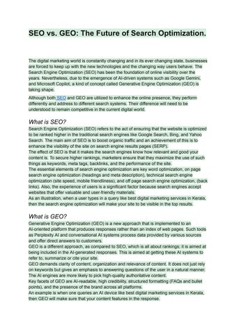 What is the Difference Between SEO and GEO?