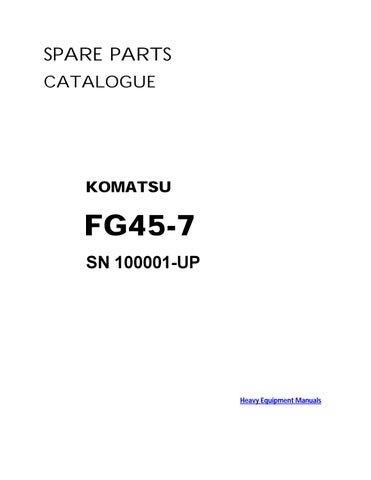 FG45-7 Komatsu Forklift Trucks Parts Manual