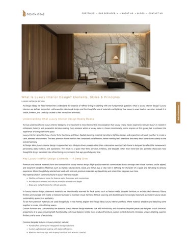 Design Ideas - What is Luxury Interior Design