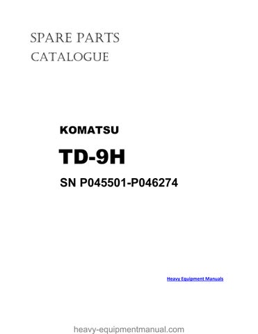 TD-9H Komatsu (Us) Bulldozer Parts Manual