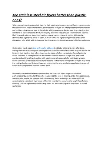 Best Air Fryer for US home