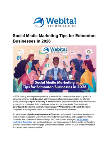 Social Media Marketing Tips for Edmonton Businesses in 2026