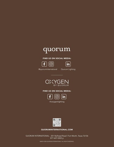 Quorum Spring Lookbook 2026 灯饰目录 · Oxygen by 第 16 页