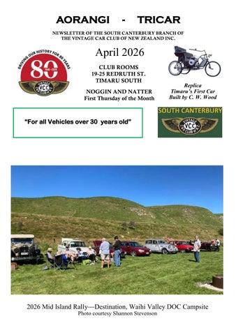 VCC Sth Canterbury Tri-Car April 2026