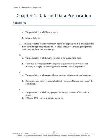 Solution Manual for Business Statistics Communicating With Numbers 4th Edition By Sanjiv Jaggia, Ali