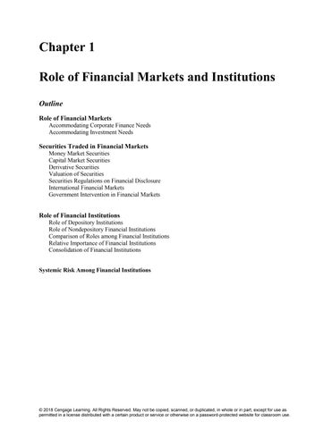 Solution Manual for Financial Markets And Institutions 13th Edition by Jeff Madura