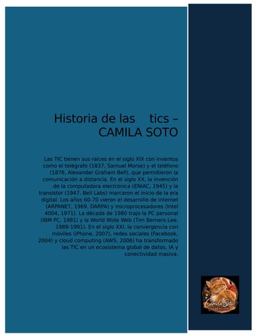 CAMILA SOTO HISTORIA DE LAS TICS