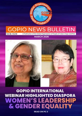 GOPIO News Bulletin MARCH 2026