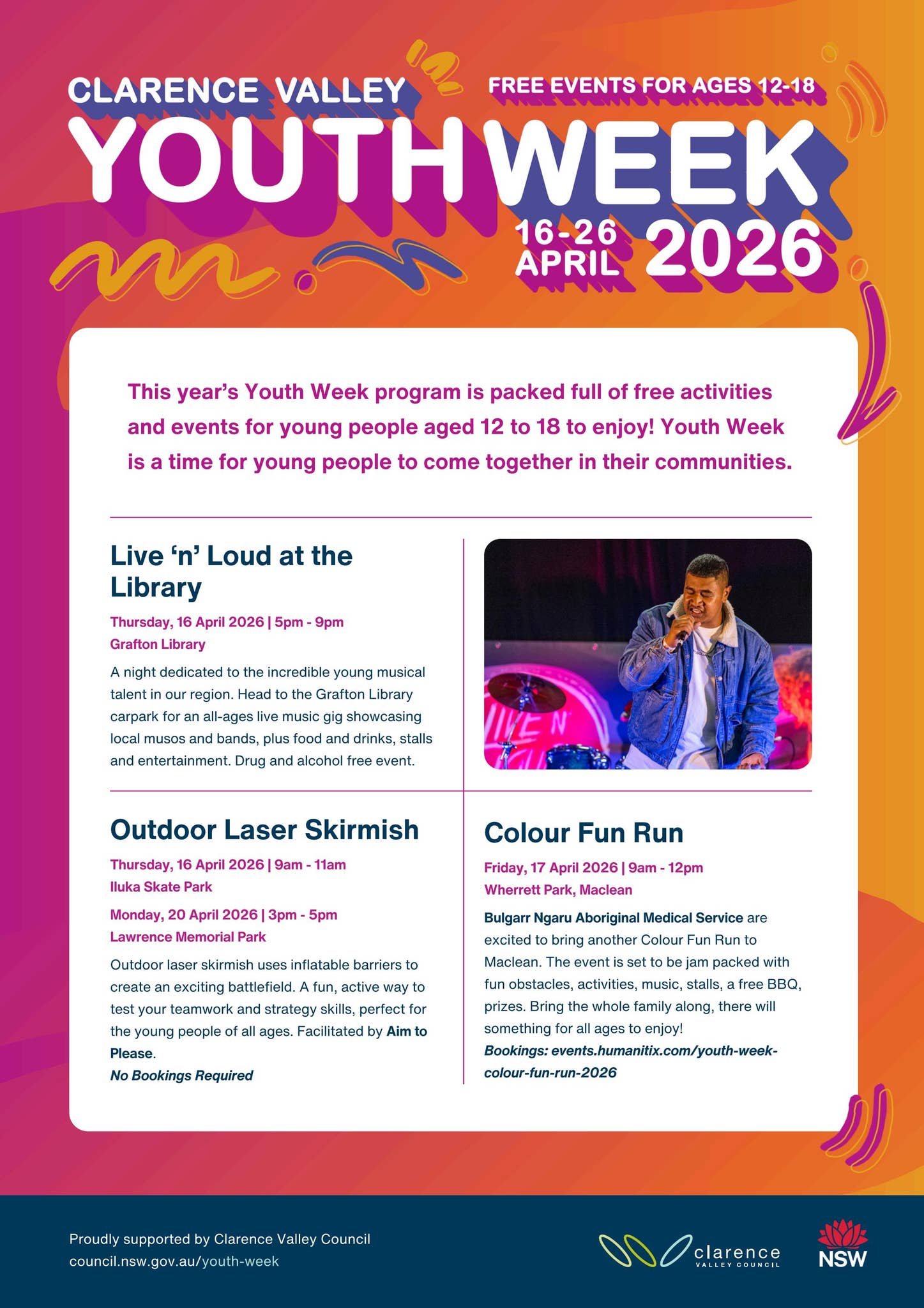 Youth Week 2026 - Program by Clarence Valley Council - Issuu
