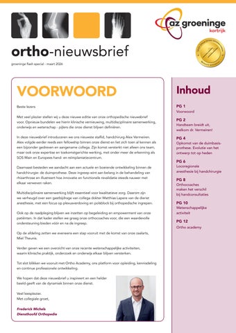 Ortho-nieuwsbrief maart 2026