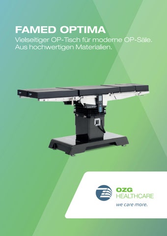Famed Optima OP-Tisch - OZG Broschüre by OZG Healthcare - Issuu