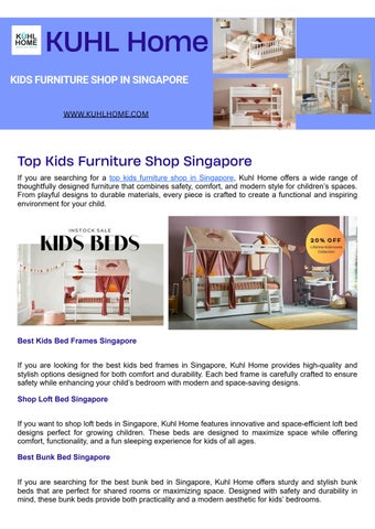 Top Kids Furniture Shop Singapore