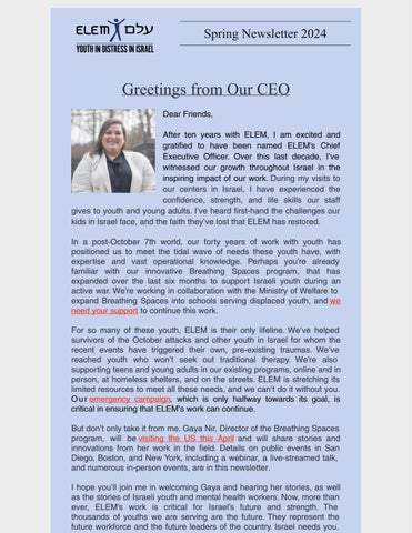 ELEM 2024 Spring Newsletter