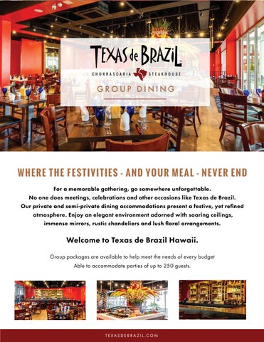 Texas de Brazil Hawaii Party Packages Brochure