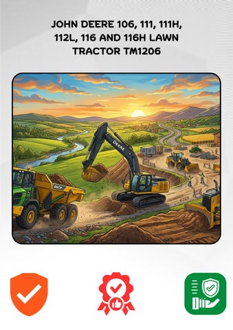 JOHN DEERE 106, 111, 111H, 112L, 116 AND 116H LAWN TRACTOR TM1206