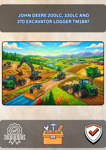 JOHN DEERE 200LC, 330LC AND 370 EXCAVATOR LOGGER TM1847 