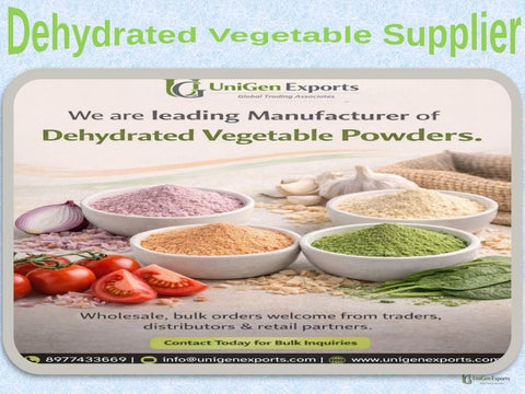 Dehydrated Vegetable Supplier