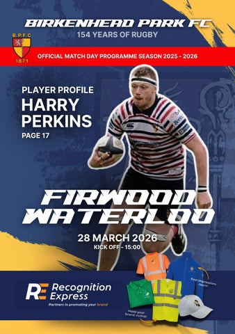 Birkenhead Park Rugby Football Club - 28th March (Firwood Waterloo)