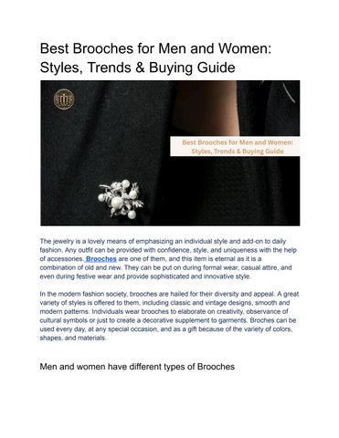 Best Brooches for Men and Women_ Styles, Trends & Buying Guide