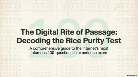 Rice Purity Test Explained & Score Guide by Baby - Issuu