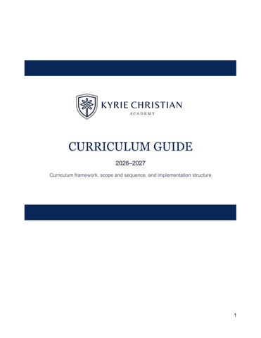 Kyrie Christian - curriculum guide