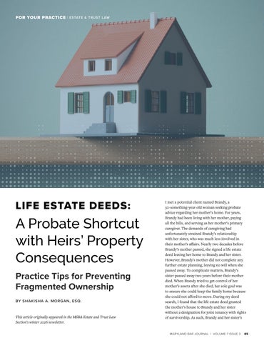Life Estate Deeds - A Probate Shortcut with Heirs’ Property Consequences