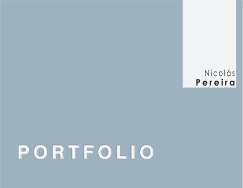 Porftolio y Cv. Nicolás Pereira