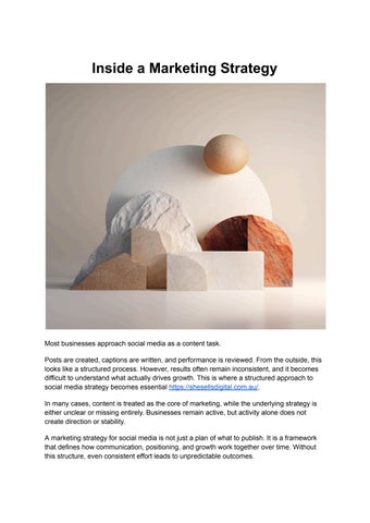 Inside a Marketing Strategy